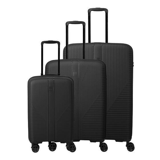 Travelite Air Stripe 4 roulettes Set de valises 3 pièces avec soufflet d'extension