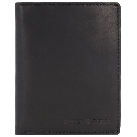 Greenburry Pure Black Porte-monnaie Protection RFID Cuir 10.5 cm