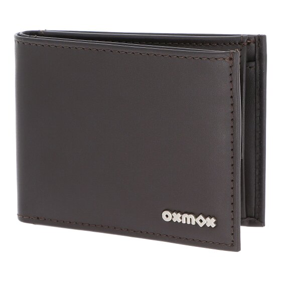 oxmox Leather Porte-monnaie Protection RFID Cuir véritable 11 cm