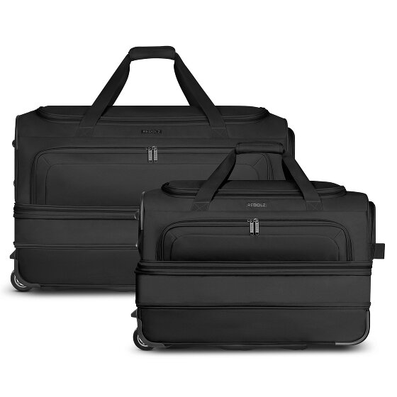 Redolz Lot de 2 sacs de voyage Duffle Essentials à 2 roues, tailles M et L, avec soufflet d'extension