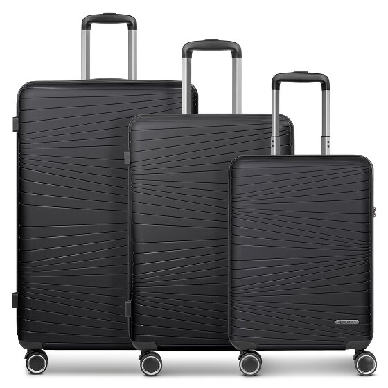 Franky Dallas 3.0 Set de valises à 4 roulettes 3 pièces avec soufflet d'extension