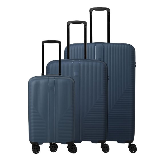 Travelite Air Stripe 4 roulettes Set de valises 3 pièces avec soufflet d'extension