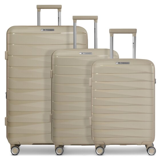 Franky London 4 roulettes Set de valises 3 pièces avec soufflet d'extension