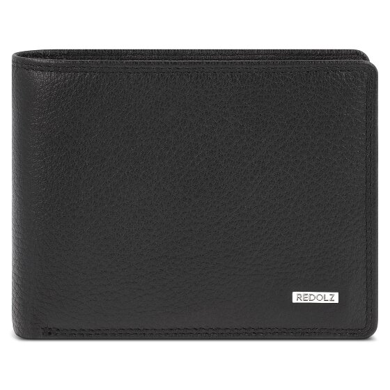 Redolz Leather Essentials QF Porte-monnaie RFID en cuir 12 cm dépliable