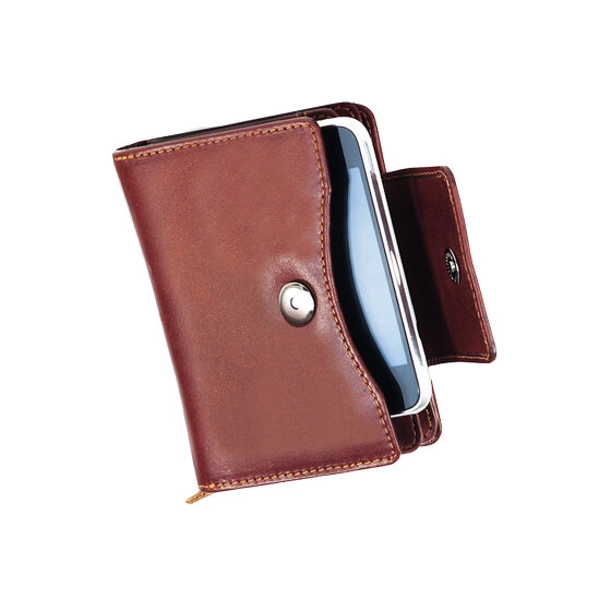 Greenland Nature Rubin Porte-monnaie en cuir 10 cm Compartiment pour téléphone portable