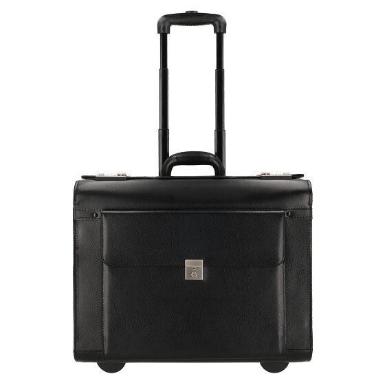 Dermata 2 roulettes Trolley pilote Cuir 39 cm