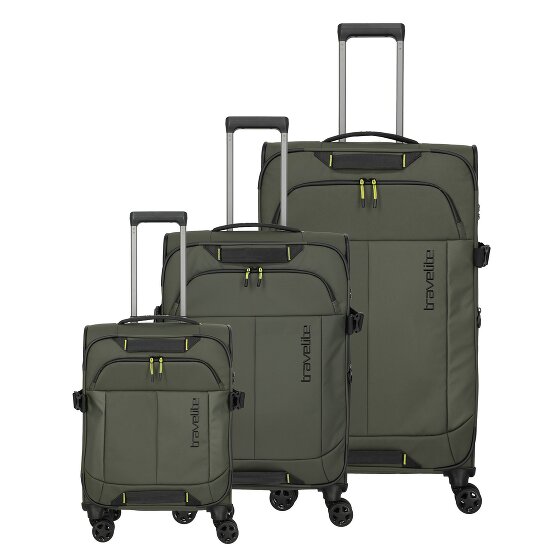 Travelite Briize 4 roulettes Set de valises 3 pièces avec soufflet d'extension