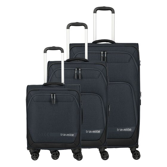 Travelite Kick Off 4 roues Set de valises 3 pièces avec soufflet d'extension