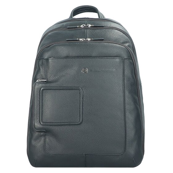 Piquadro Sac à dos en cuir Vibe 43 cm, compartiment pour ordinateur portable