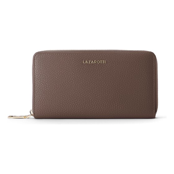Lazarotti Bologna Leather XL Porte-monnaie zip-around en cuir 19 cm