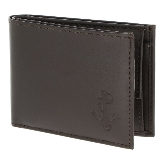 oxmox Leather Porte-monnaie Protection RFID Cuir véritable 11 cm