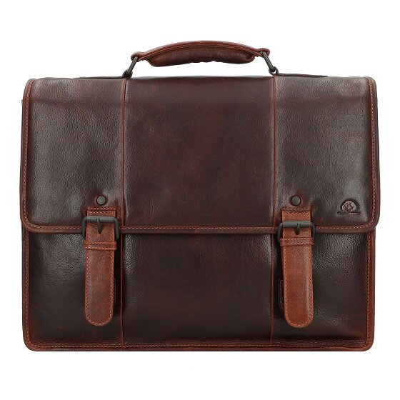 Greenburry Rugged Porte-documents Messenger Cuir véritable 40.5 cm Compartiment ordinateur