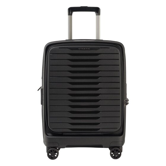 Stratic Novium 4 roulettes Trolley de cabine S 55 cm Compartiment pour ordinateur portable avec soufflet d'extension