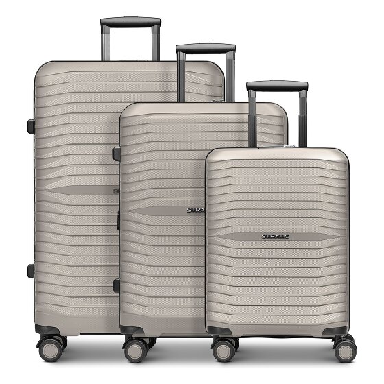 Stratic Shine 4 roues Set de valises 3 pièces avec soufflet d'extension