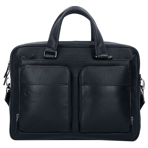 Piquadro Black Square Porte-documents en cuir 39 cm Compartiment pour ordinateur portable