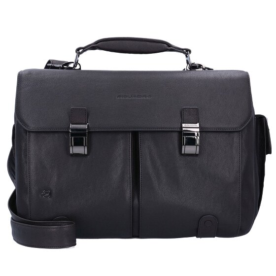 Piquadro Black Square Porte-documents en cuir 43 cm Compartiment pour ordinateur portable