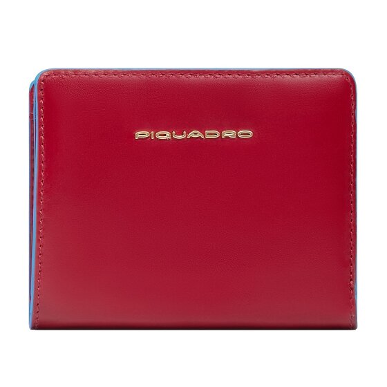 Piquadro Blue Square Porte-monnaie Protection RFID Cuir véritable 11 cm
