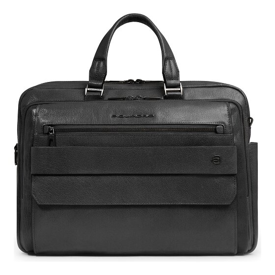 Piquadro Solm Attaché-case Cuir véritable 42 cm Compartiment ordinateur