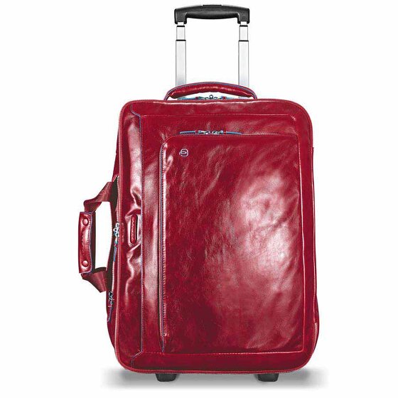 Piquadro Blue Square 2 roues Valise business Cuir véritable 51 cm Compartiment ordinateur