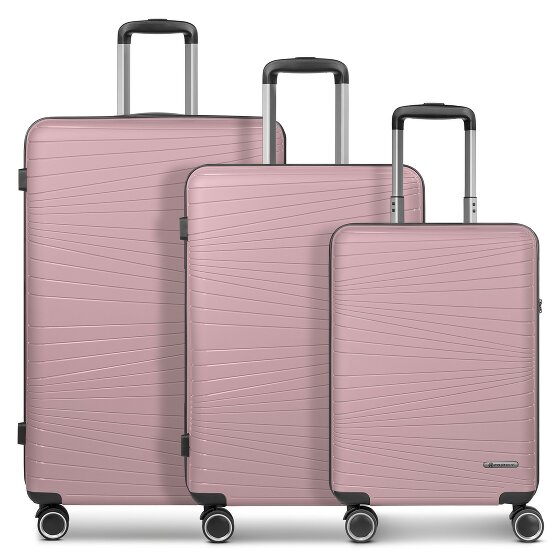 Franky Dallas 3.0 Set de valises à 4 roulettes 3 pièces avec soufflet d'extension