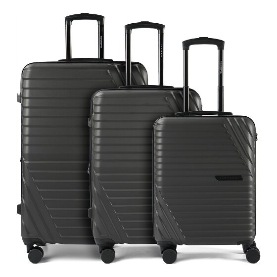 Cocoono Larnaka 4 roulettes Set de valises 3 pièces avec soufflet d'extension