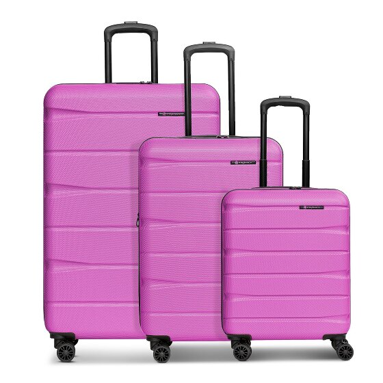 Franky Munich 4.0 Set de valises à 4 roulettes 3 pièces avec soufflet extensible