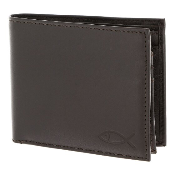 oxmox Leather Porte-monnaie Protection RFID Cuir véritable 10 cm