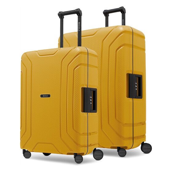 Redolz Set de valises Essentials 15 à 4 roues, tailles M et L, avec fermeture à trois points