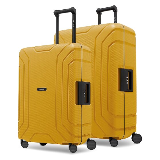 Redolz Essentials 15 Set de valises à 4 roulettes 2 pièces avec fermeture à trois points