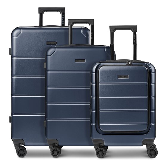 Police Dublin 4 roues Set de valises 3 pièces avec soufflet d'extension
