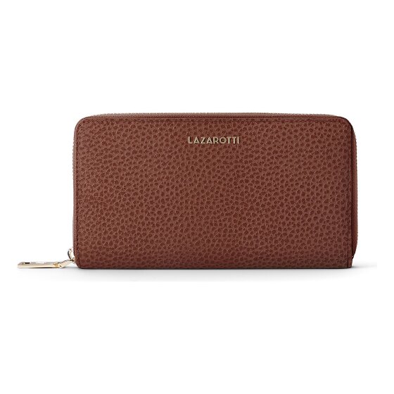 Lazarotti Bologna Leather XL Porte-monnaie zip-around en cuir 19 cm