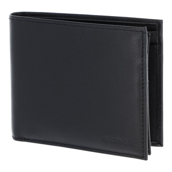 oxmox Leather Porte-monnaie Protection RFID Cuir véritable 12 cm