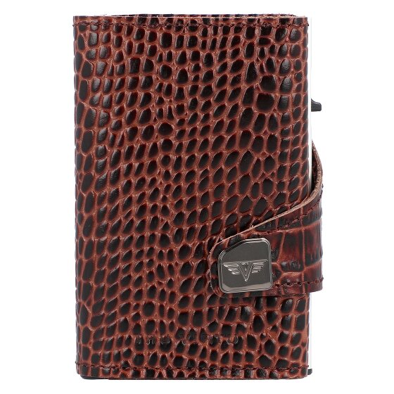 Tru Virtu Click & Slide Porte-cartes de crédit RFID en cuir 6,5 cm