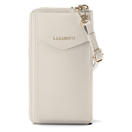 Lazarotti Bologna Leather Zip-Around Porte-monnaie Porte-téléphone en cuir 19 cm