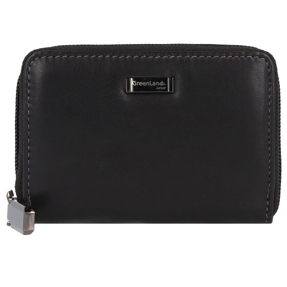 Greenland Nature Black Nappa Porte-cartes de crédit RFID en cuir 11 cm