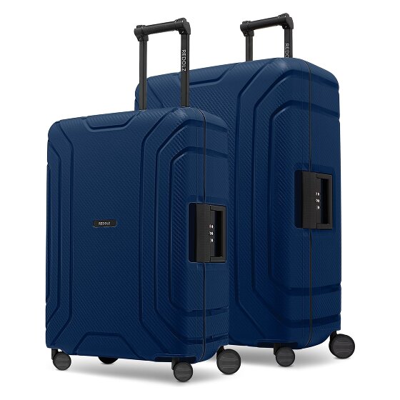 Redolz Essentials 15 Set de valises à 4 roulettes 2 pièces avec fermeture à trois points