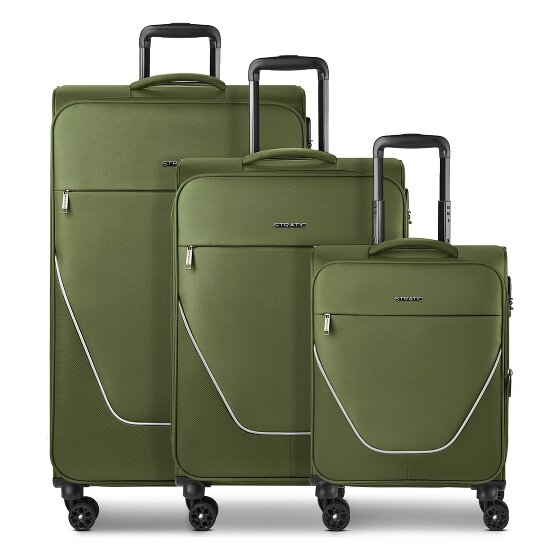Stratic taska 4 roues Set de valises 3 pièces avec soufflet d'extension