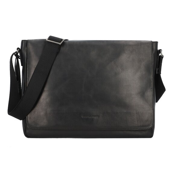 Greenburry Pure Black Messenger Cuir 37 cm