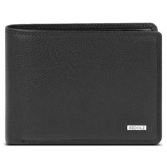Redolz Porte-monnaie Leather Essentials QF en cuir RFID, 12 cm, dépliable, avec compartiment à fermeture éclair