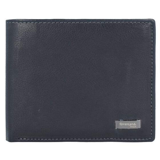 Greenland Nature Black Nappa Porte-monnaie en cuir RFID 11 cm