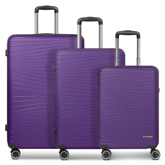 Franky Dallas 3.0 Set de valises à 4 roulettes 3 pièces avec soufflet d'extension