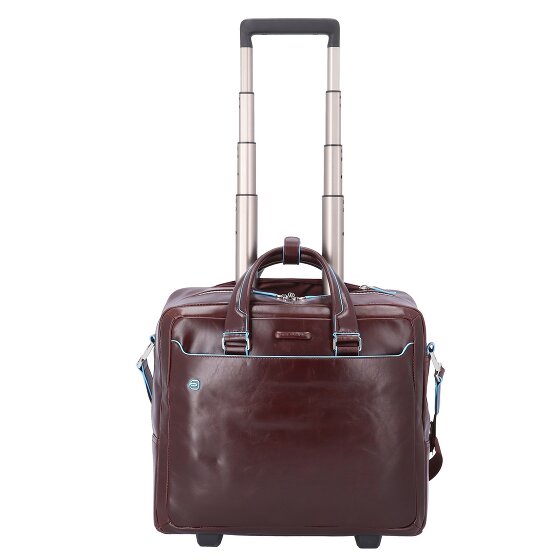 Piquadro Blue Square 2 roues Valise business Cuir véritable 36 cm Compartiment ordinateur