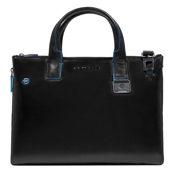 Piquadro Blue Square Sac de shopper Cuir 38 cm Compartiment pour ordinateur portable avec soufflet d'extension