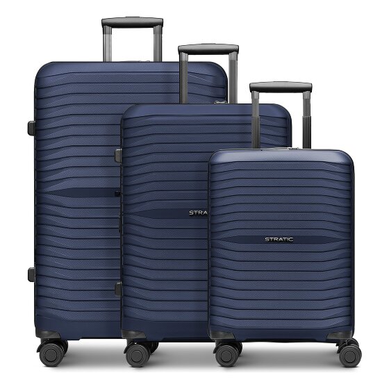 Stratic Shine 4 roues Set de valises 3 pièces avec soufflet d'extension