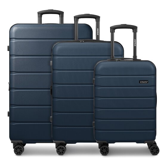 Saxoline Miami 4 roulettes Set de valises 3 pièces avec soufflet d'extension