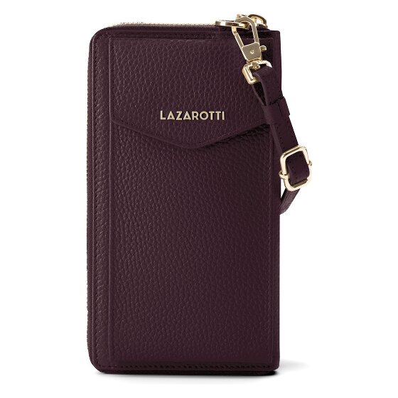 Lazarotti Bologna Leather Zip-Around Porte-monnaie Porte-téléphone en cuir 19 cm