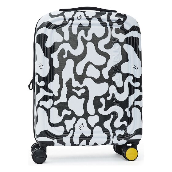 Mandarina Duck Logoduck + Moire 4 roulettes Trolley de cabine 55 cm avec soufflet d'extension