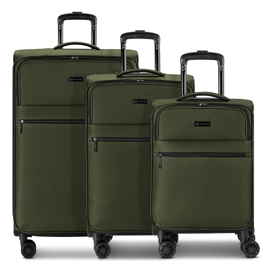bugatti Valencia Soft 4 roues Set de valises 3 pièces avec soufflet d'extension
