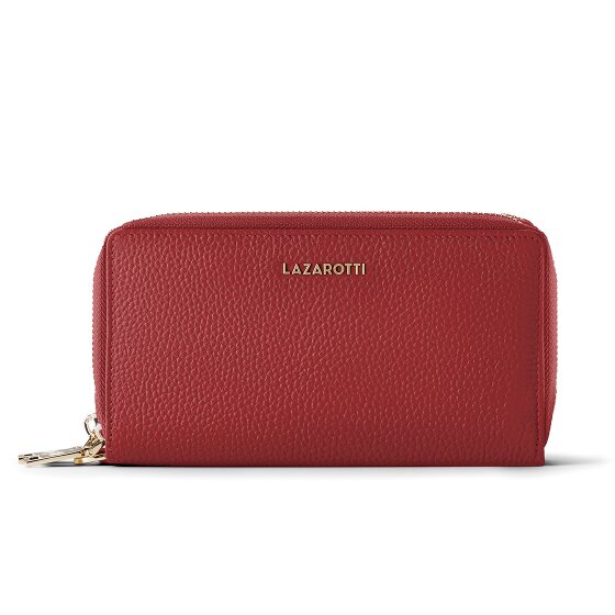 Lazarotti Bologna Leather XL Double Zip-Around Porte-monnaie RFID Cuir 20 cm