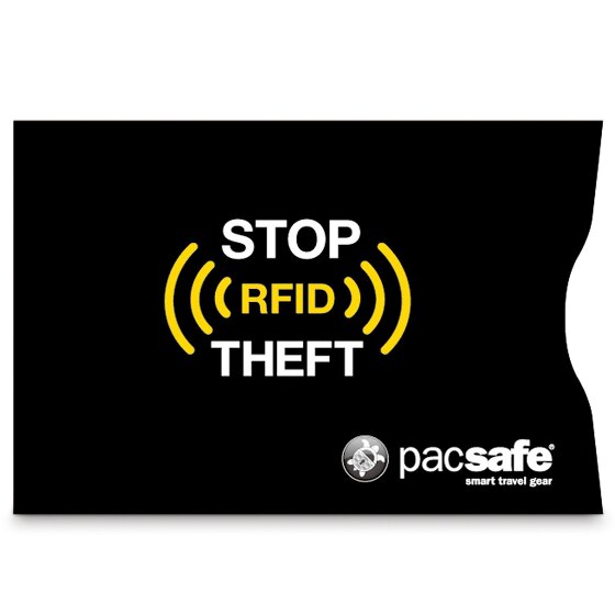 Pacsafe Pochettes de protection pour cartes RFIDsafe, paquet de 2 10 cm